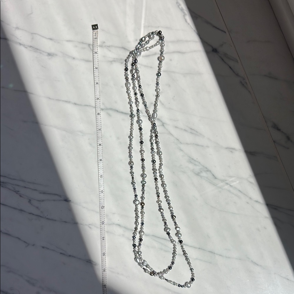 Elegant Silver Beaded Necklace